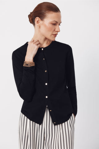 Chaqueta Básica de Punto con Botones