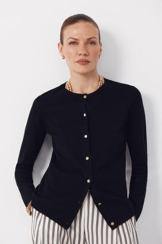 Chaqueta Básica de Punto con Botones