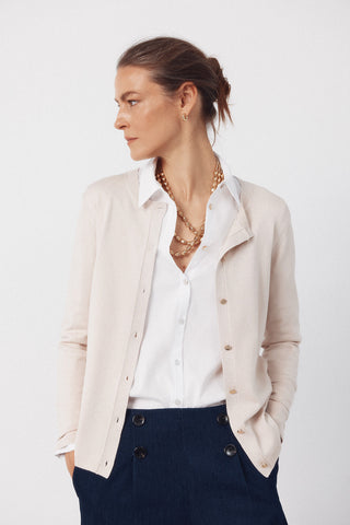 Chaqueta Básica de Punto con Botones