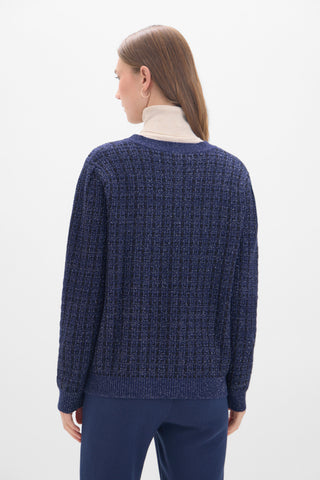 Chaqueta Tweed con Bolsillos