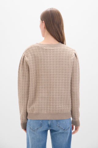 Chaqueta Tweed con Bolsillos