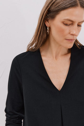 Blusa Manga Larga con Escote V