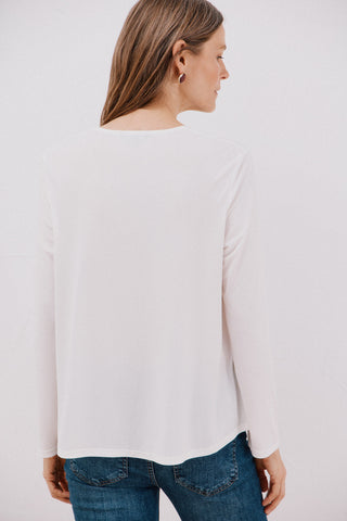 Blusa Manga Larga con Escote V