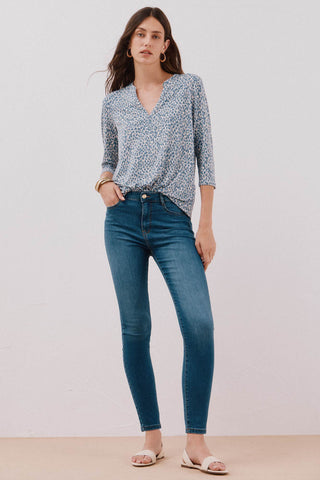Camisa Manga Larga con Cuello Mao