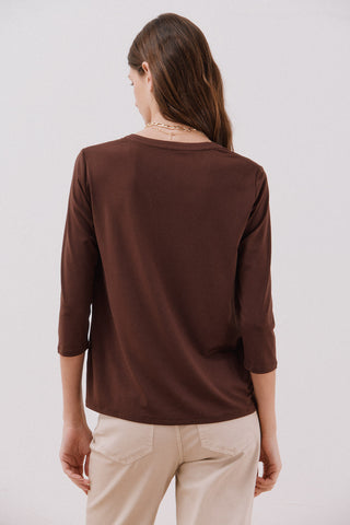 Camisa Manga Larga con Cuello Mao