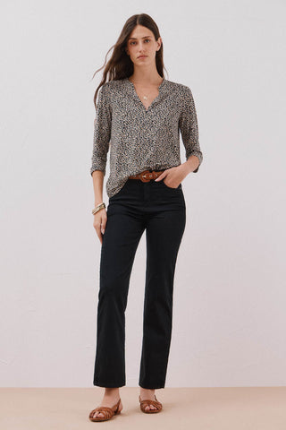 Camisa Manga Larga con Cuello Mao
