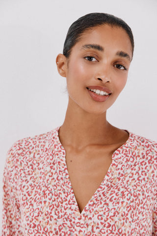 Camisa Manga Larga con Cuello Mao