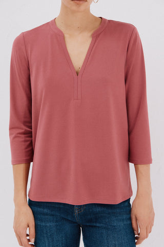 Camisa Manga Larga con Cuello Mao