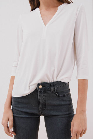 Camisa Manga Larga con Cuello Mao