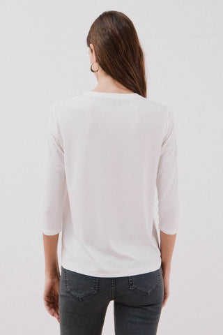 Camisa Manga Larga con Cuello Mao