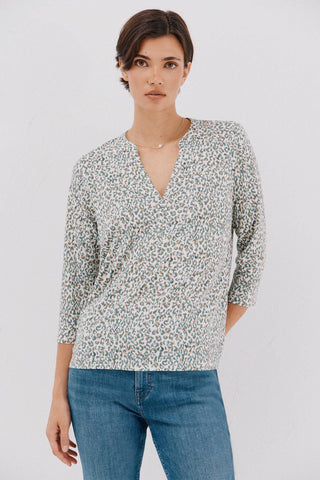 Camisa Manga Larga con Cuello Mao
