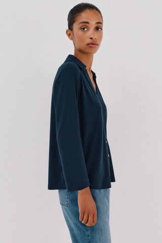 Camisa Manga Larga con Detalle Botones