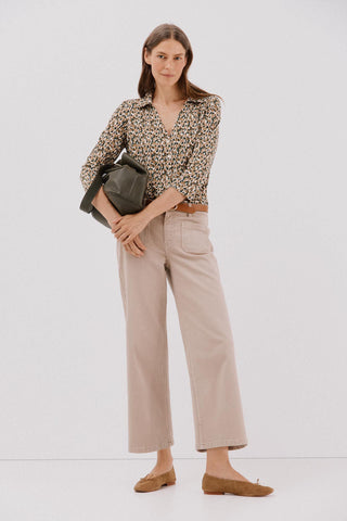 Camisa Manga Larga con Detalle Botones