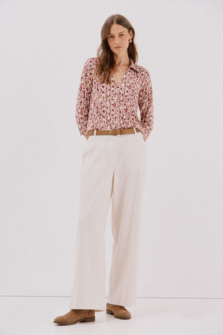 Camisa Manga Larga con Detalle Botones