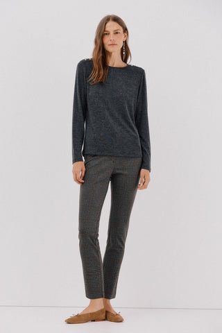 Camiseta Manga Larga con Detalle Botones