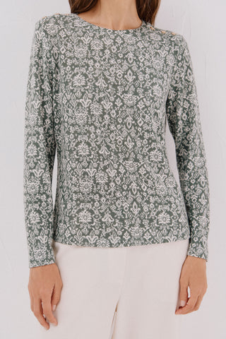 Camiseta Manga Larga con Detalle Botones