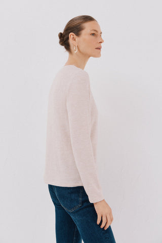 Camiseta Manga Larga con Detalle Botones