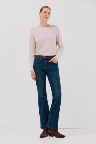 Camiseta Manga Larga con Detalle Botones