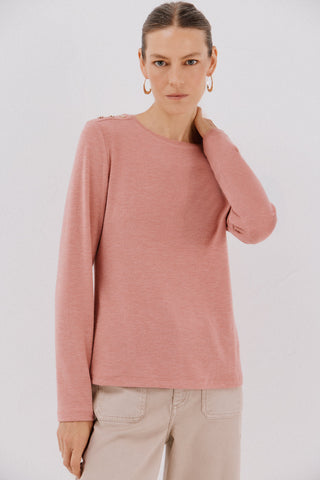 Camiseta Manga Larga con Detalle Botones