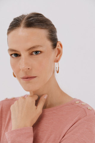 Camiseta Manga Larga con Detalle Botones