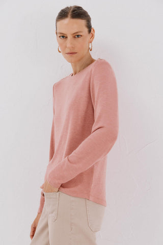 Camiseta Manga Larga con Detalle Botones