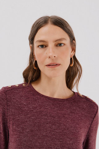 Camiseta Manga Larga con Detalle Botones