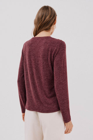 Camiseta Manga Larga con Detalle Botones