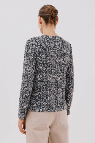 Camiseta Manga Larga con Detalle Botones