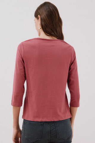 Camiseta Básica Cuello Barco de Algodón