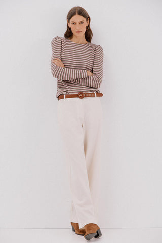 Camiseta Manga Larga Estampado Rayas