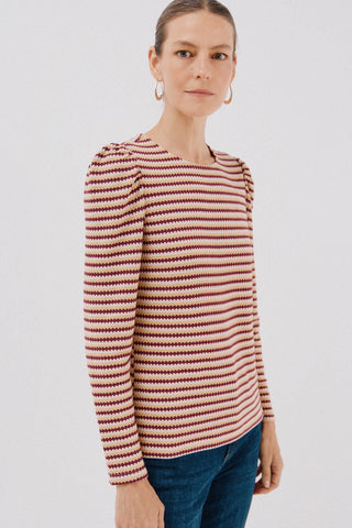 Camiseta Manga Larga Estampado Rayas