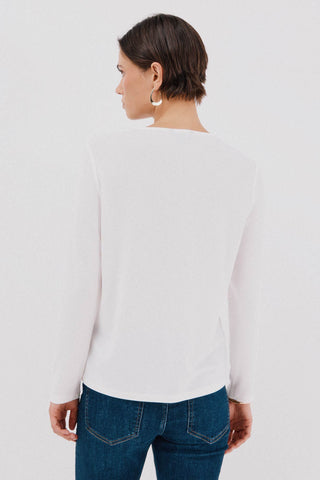 Blusa Manga Larga con Detalle Escote