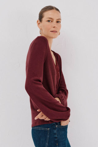 Camiseta Manga Larga con Escote Pico