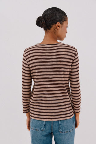 Camiseta Manga Larga Estampado Rayas