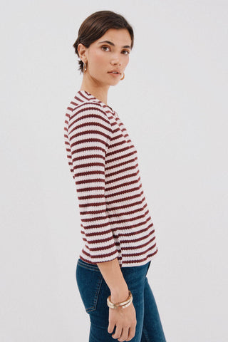 Camiseta Manga Larga Estampado Rayas