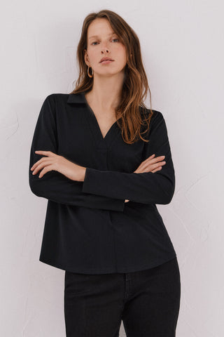 Camisa Manga Larga Cuello Polo