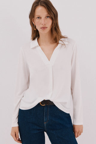 Camisa Manga Larga Cuello Polo