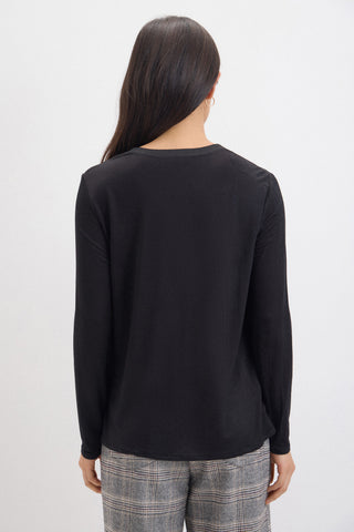 Blusa Manga Larga con Cuello Mao