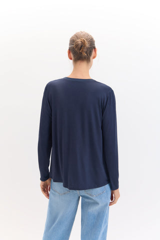Blusa Manga Larga con Cuello Mao
