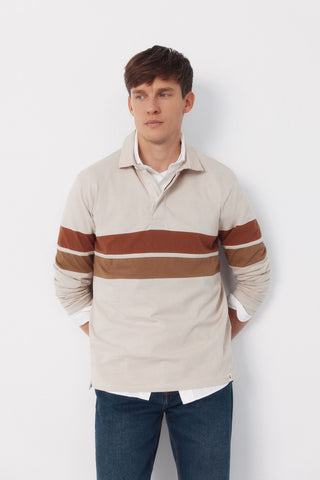 Sudadera Cuello Polo Diseño Color Block