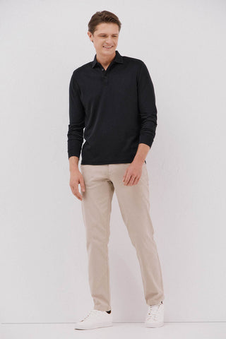 Polo Manga Larga Regular Fit