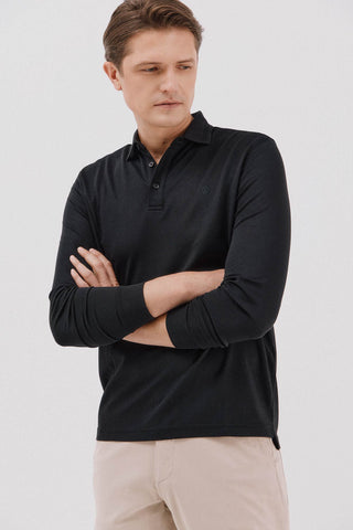 Polo Manga Larga Regular Fit