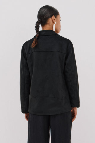 Chaqueta Biker con Efecto Antelina