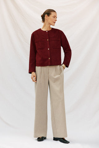 Chaqueta Efecto Piel con Bolsillos