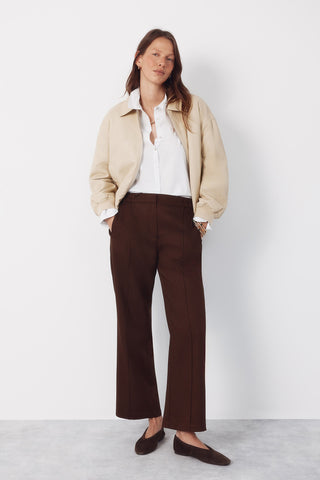Chaqueta Bomber con Efecto Piel