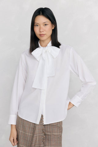 Camisa Manga Larga con Detalle Lazo