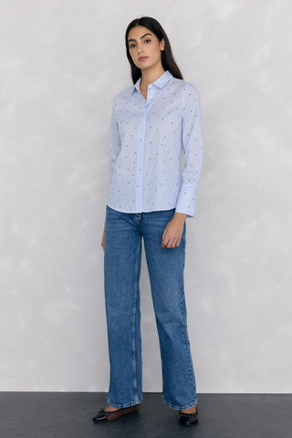 Camisa Manga Larga Estampado Rayas