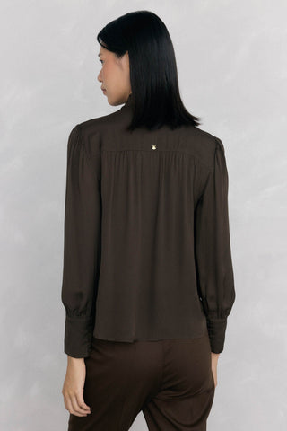 Camisa Manga Larga con Detalle Lazo