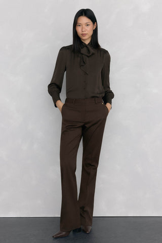 Camisa Manga Larga con Detalle Lazo