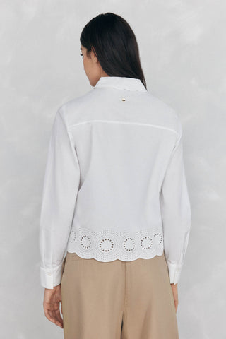 Camisa Manga Larga con Detalle Bordado